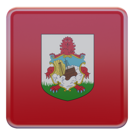 Bermuda Square Flag  3D Icon