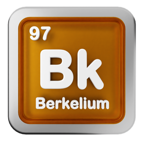Berquélio tabela periódica  3D Icon