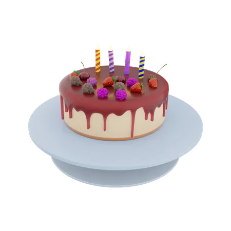 Berry Cake  3D Icon