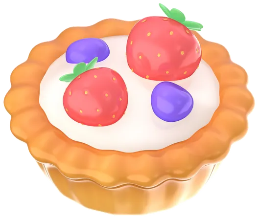 베리 타르트  3D Icon