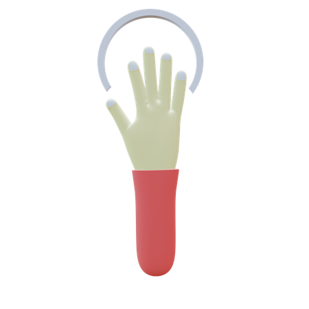 Geste „Finger berühren und halten“  3D Icon