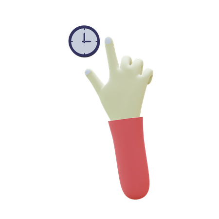 Geste „Finger berühren und halten“  3D Icon