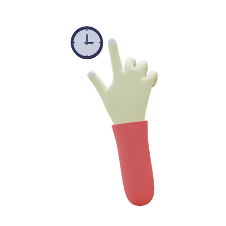 Geste „Finger berühren und halten“  3D Icon