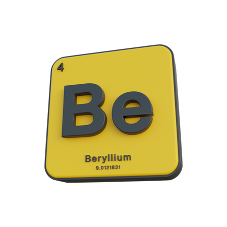 Beryllium  3D Illustration