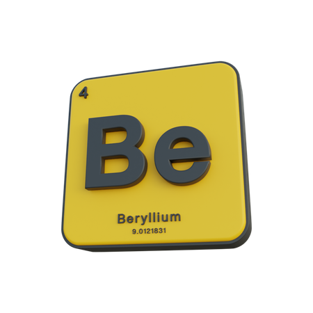 Béryllium  3D Illustration