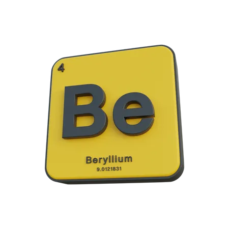 Beryllium  3D Illustration