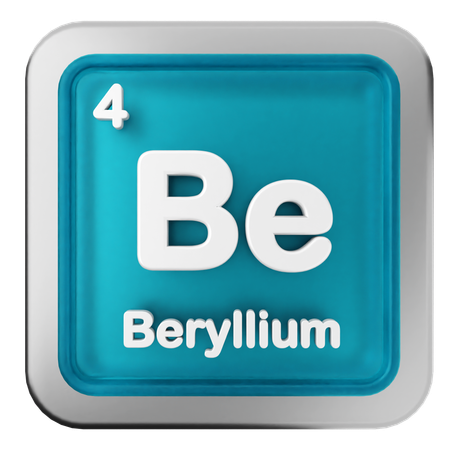 Beryllium-Periodensystem  3D Icon