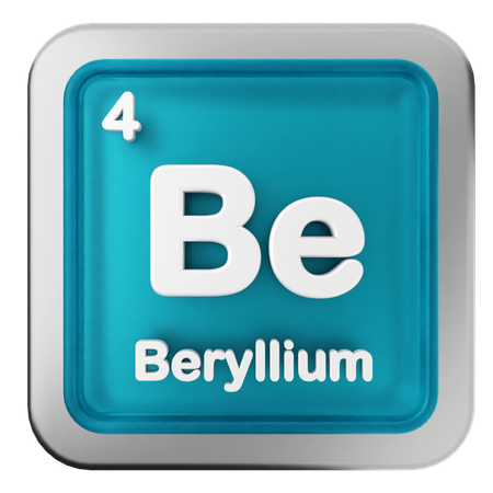 Beryllium Periodic Table  3D Icon