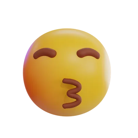 Emoji de cara de beso con ojos sonrientes  3D Icon