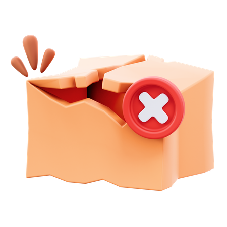 Beschädigtes Produkt  3D Icon