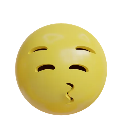 Beso Emoji 3 D Frontal Y Lateral 3D Icon
