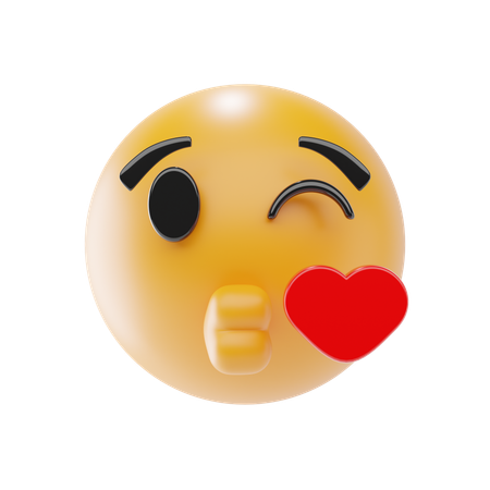 Beso en la cara  3D Icon