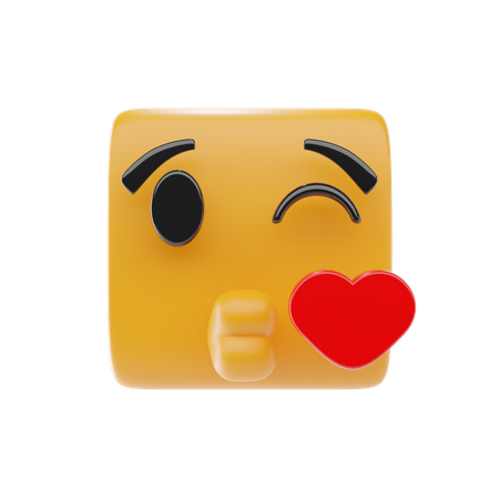 Beso en la cara  3D Icon