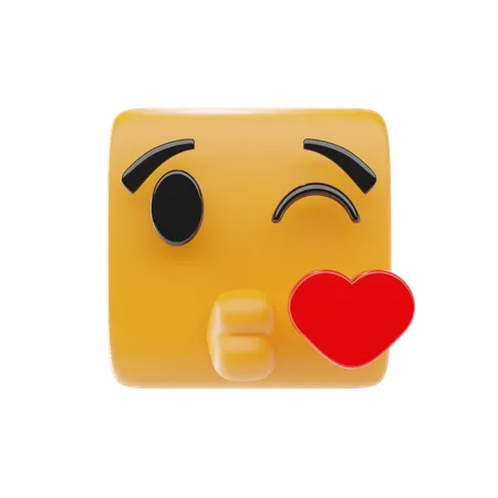 Beso en la cara  3D Icon