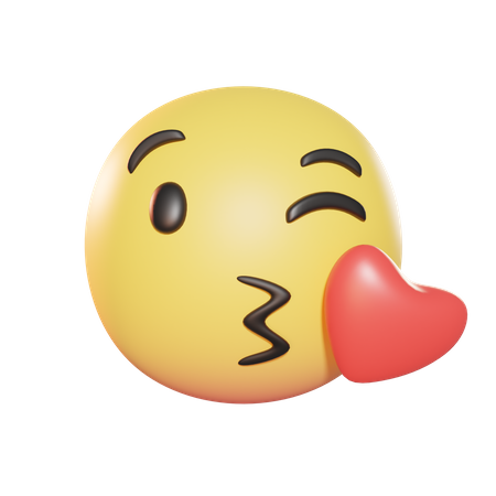 Beso que sopla  3D Icon