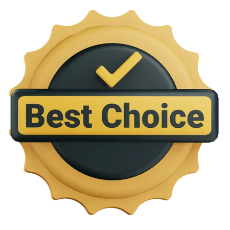 3 D Best Choice Icon With Transparent Background 3D Icon