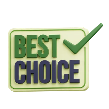 Best Choice Product  3D Icon