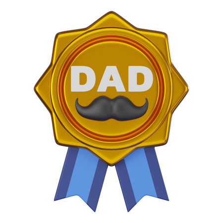 Best Dad Badge  3D Icon