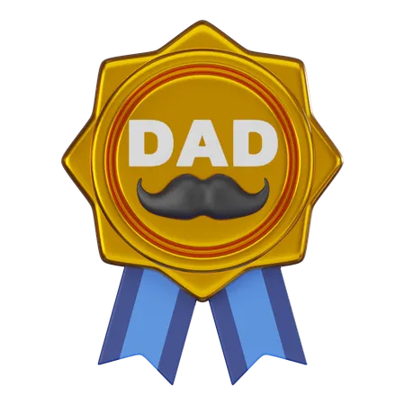 Best Dad Badge  3D Icon