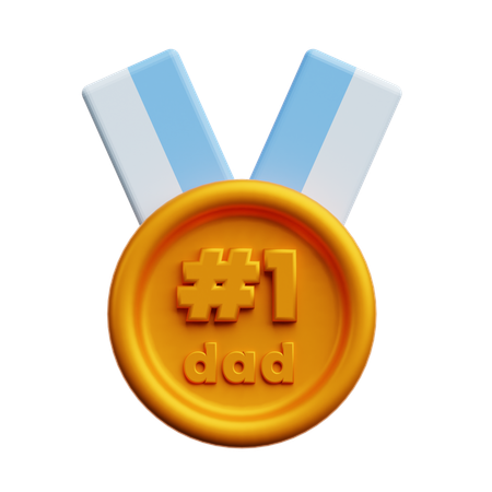 Best dad medal  3D Icon