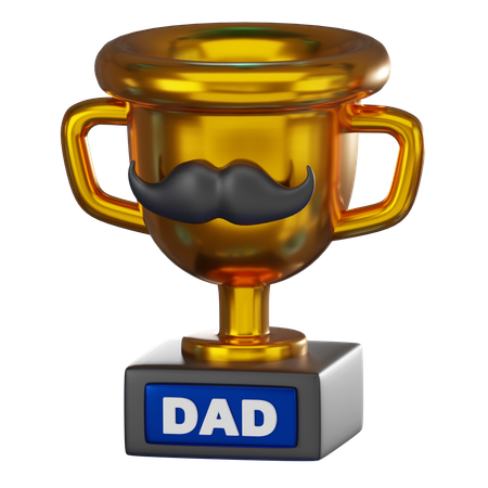 Best Dad Trophy  3D Icon