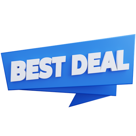 Best Deal 3D Render Text 13859452 PNG