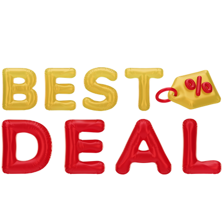 Best Deal Discount 3 D Text  3D Icon