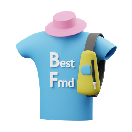 Best Friend Tshirt 3D Illustration