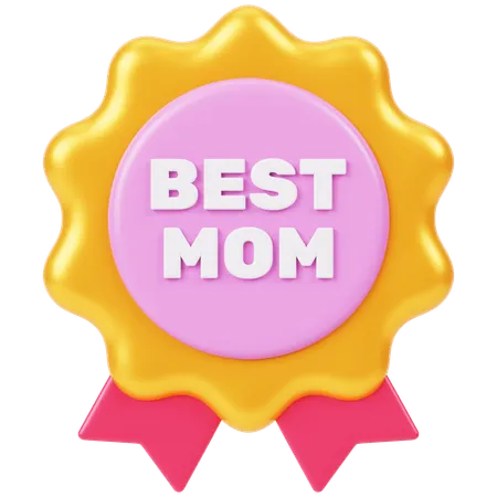 Best Mom Badge  3D Icon