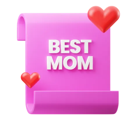 Best Mom Letter  3D Icon