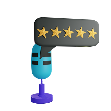 Best Podcast Rating  3D Illustration