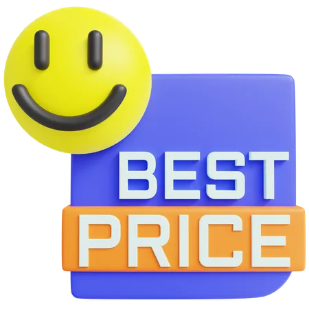 3 D Best Price With Isolated Background 3D Icon