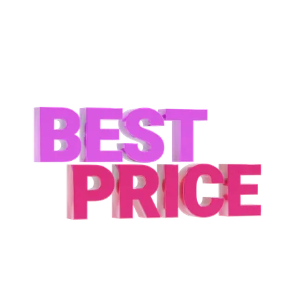 Best Price Shopping Text 3 D Icon 3D Icon