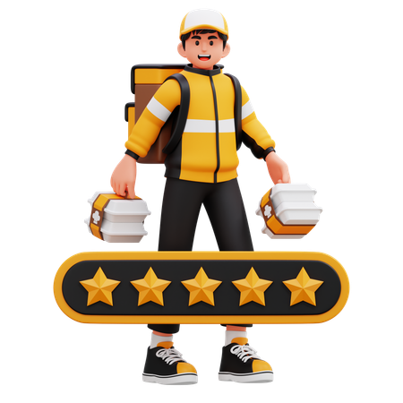 Best Rated Delivery Man  3D Icon