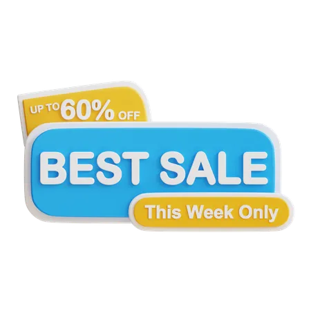 3 D Best Sale 60 Percent 3D Icon