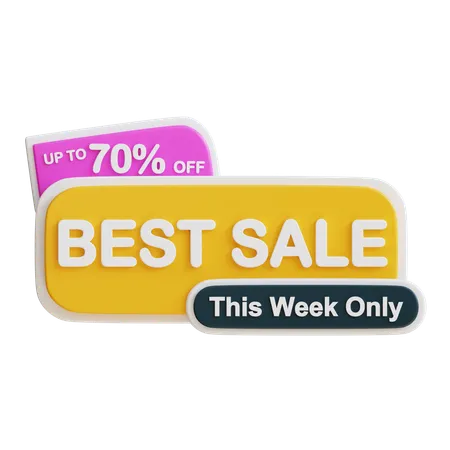 3 D Best Sale 70 Percent 3D Icon