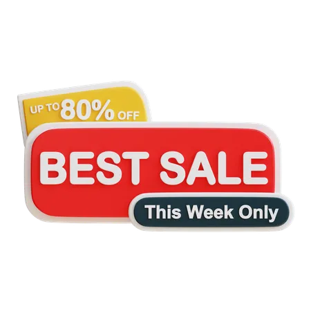 3 D Best Sale 80 Percent 3D Icon
