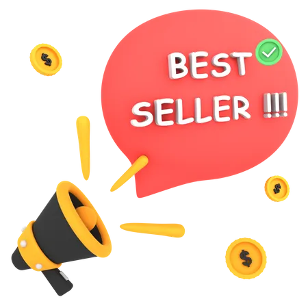 Best Seller Announcement  3D Icon