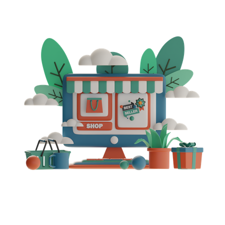 Best Seller Product Display  3D Illustration