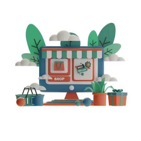 Best Seller Product Display  3D Illustration