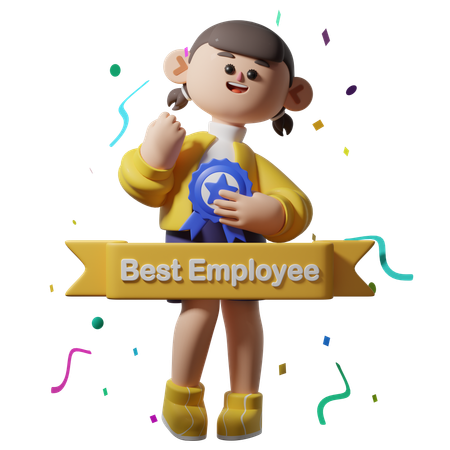 Best Worker  3D Illustration