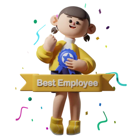 Best Worker  3D Illustration