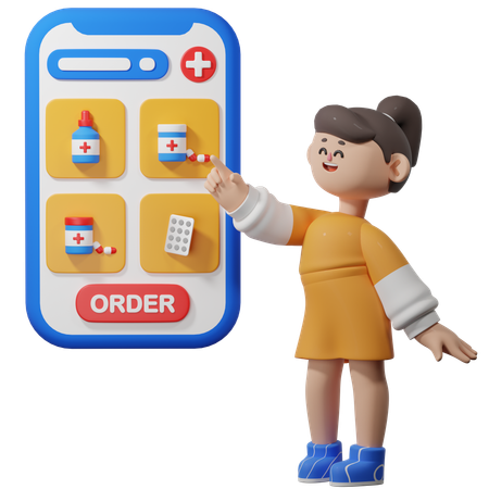 Bestellung bei Online-Arzt  3D Icon
