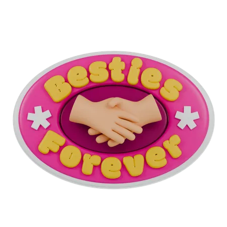 Besties Forever  3D Sticker