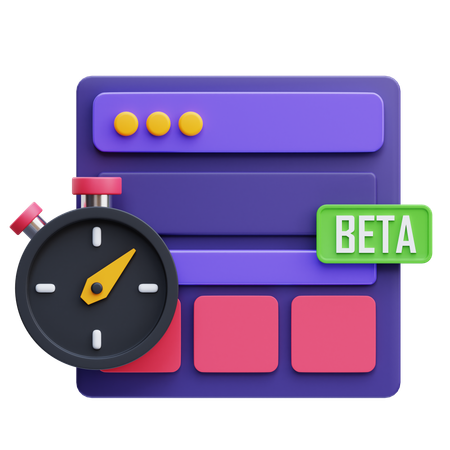 Beta-test  3D Icon