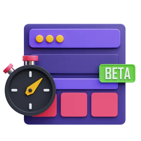 Beta-test  3D Icon