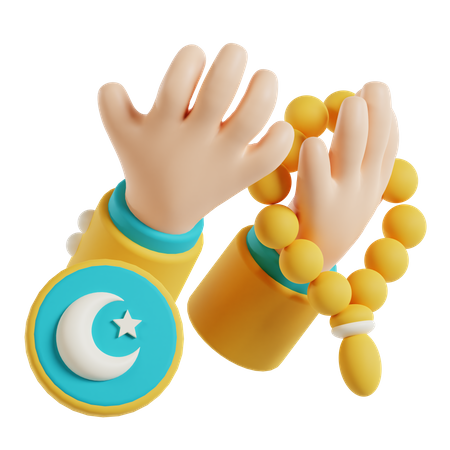 Beten mit Perlen  3D Icon
