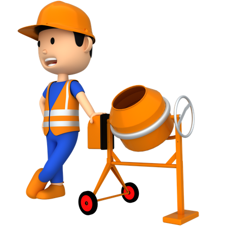 Bétonnière  3D Icon