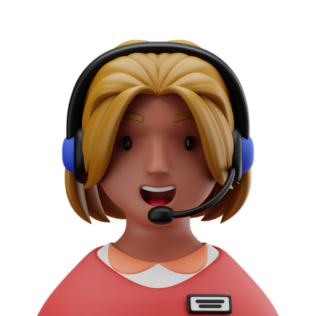 Weibliche Call-Operatorin  3D Icon