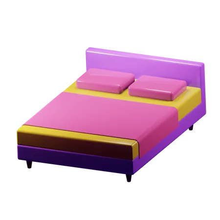 Mobel 3 D Symbol Bett 3D Illustration